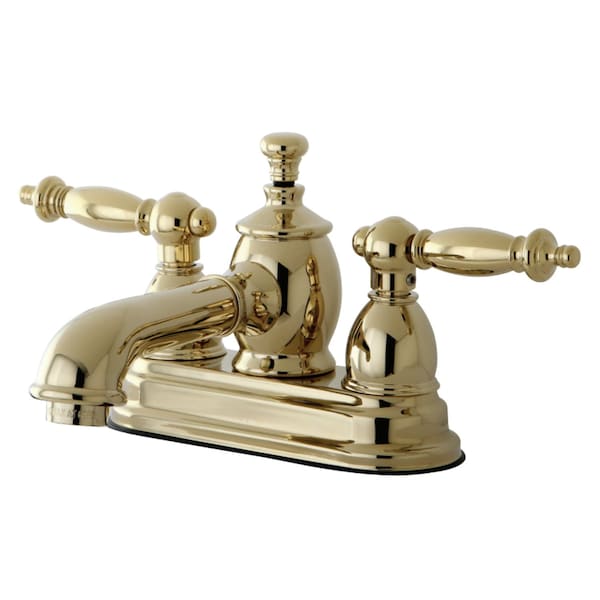 KS7002TL 4" Centerset Bathroom Faucet, Polished Brass
